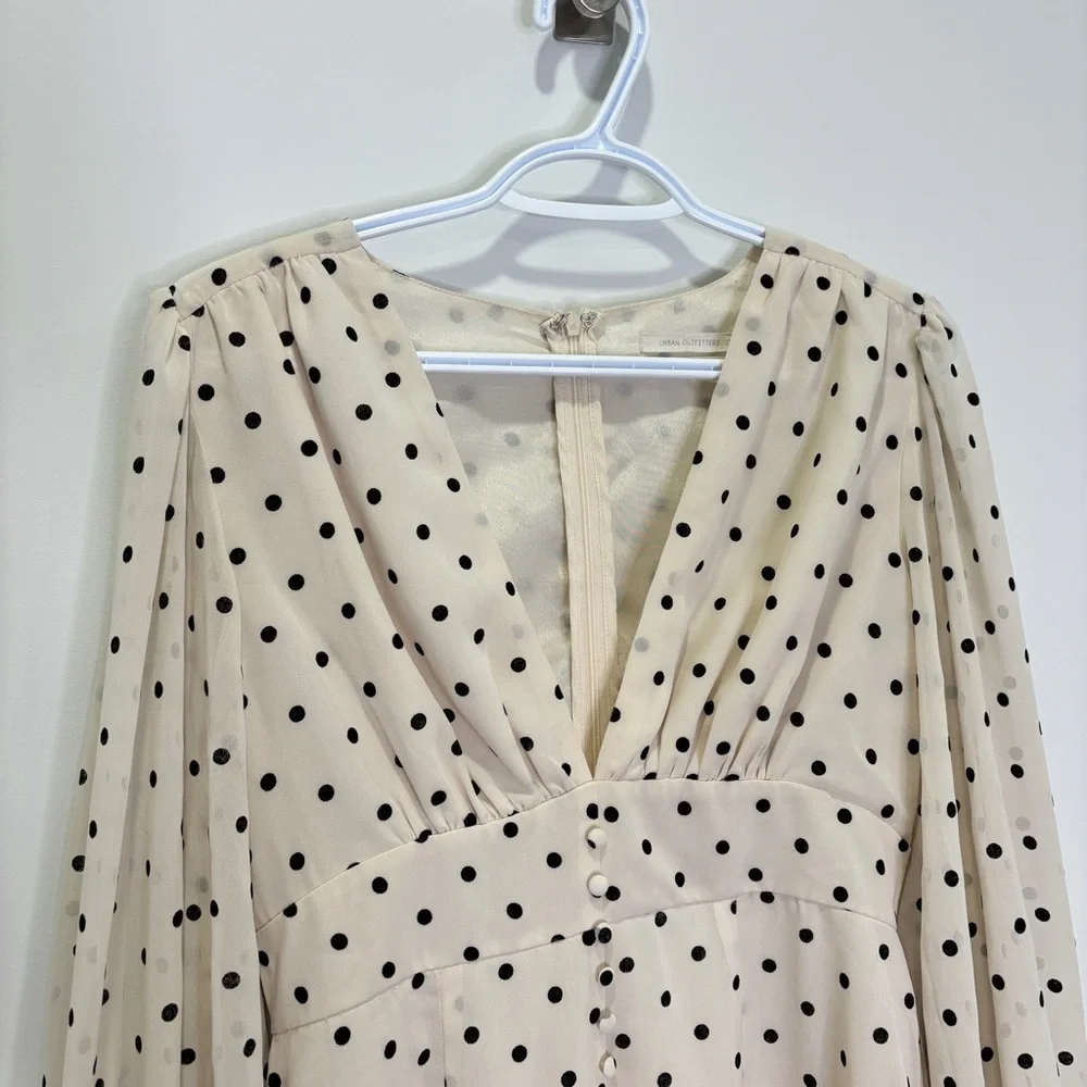 Urban Outfitters Polka Dot Long Sleeve Dress - Picture 5 of 13